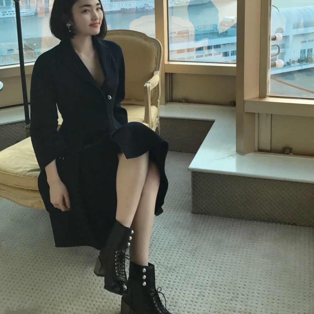Christian Dior black coat maxi length size 34 dress-like 2016 - Picture 4 of 12